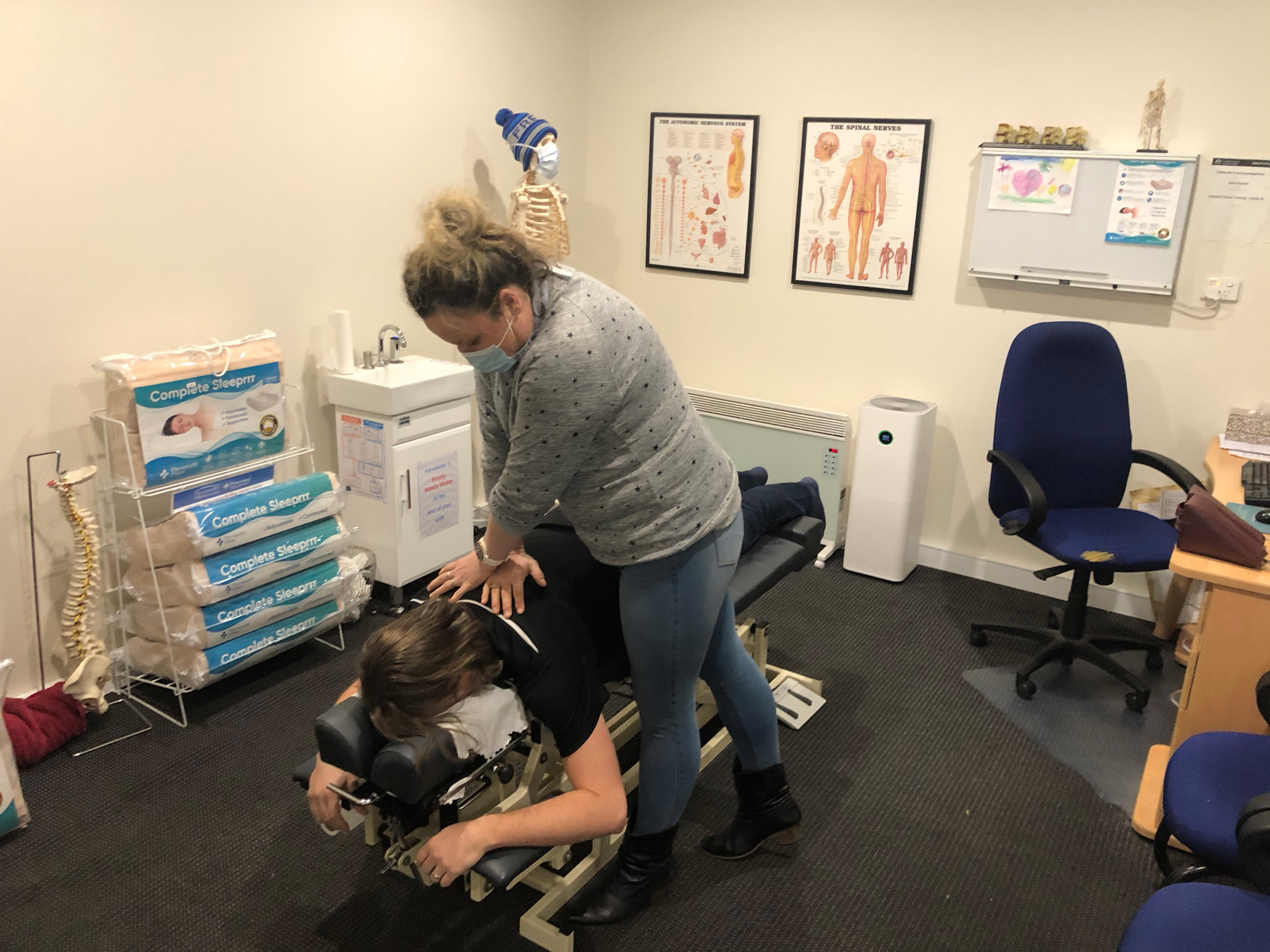 Anna, one of our chiropractors treating